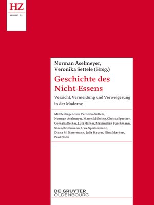 cover image of Geschichte des Nicht-Essens